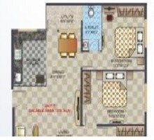 2 BHK 1000 Sq. Ft. Apartment