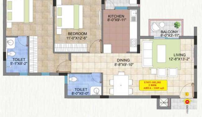 raja four squares apartment 2 bhk 1269sqft 20210002170010