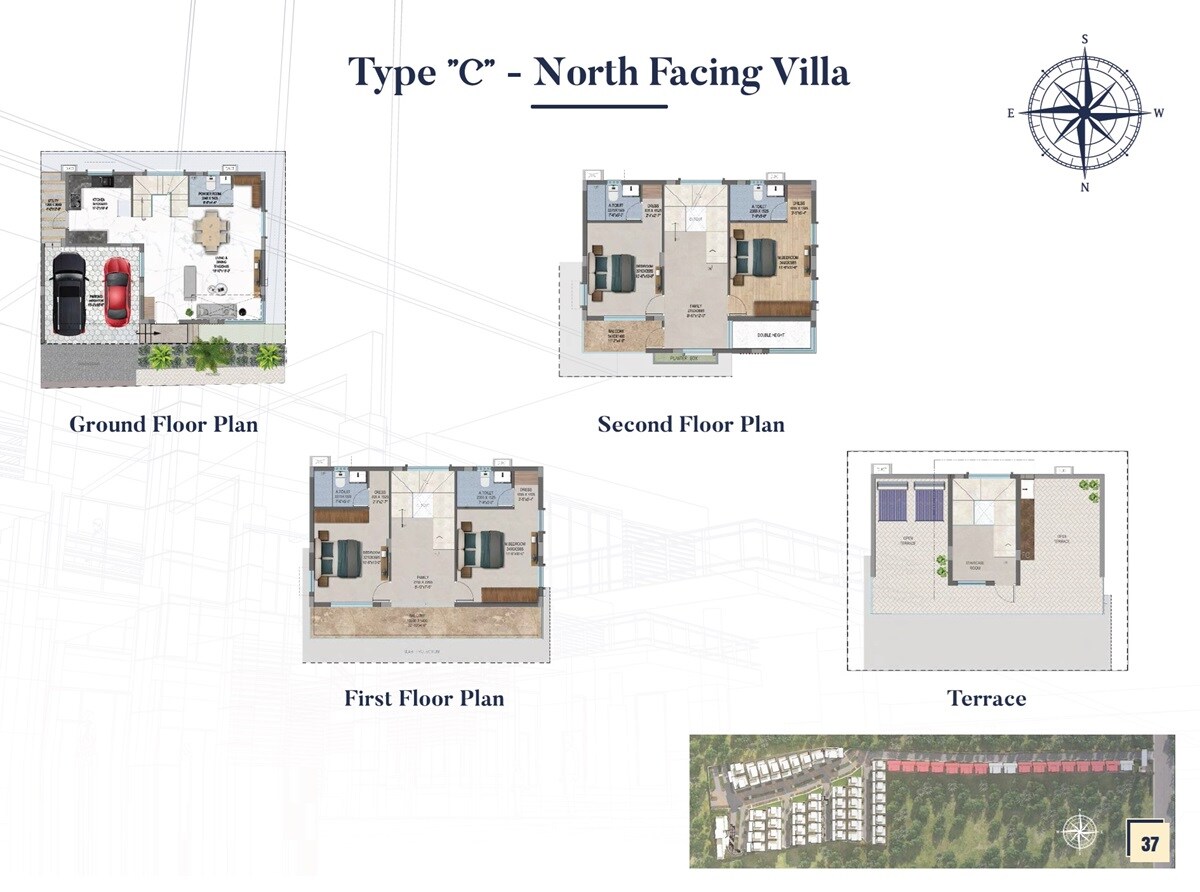 Floor plan of 4 BHK 4631 Sq. Ft. Villa in Raja Ira, Bangalore