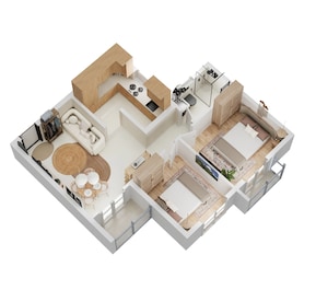 2 BHK 755 Sq. Ft. Apartment in Ramky One Karnival