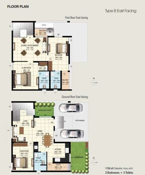 3 BHK 1750 Sq. Ft. Apartment in Ramky Serene Woods