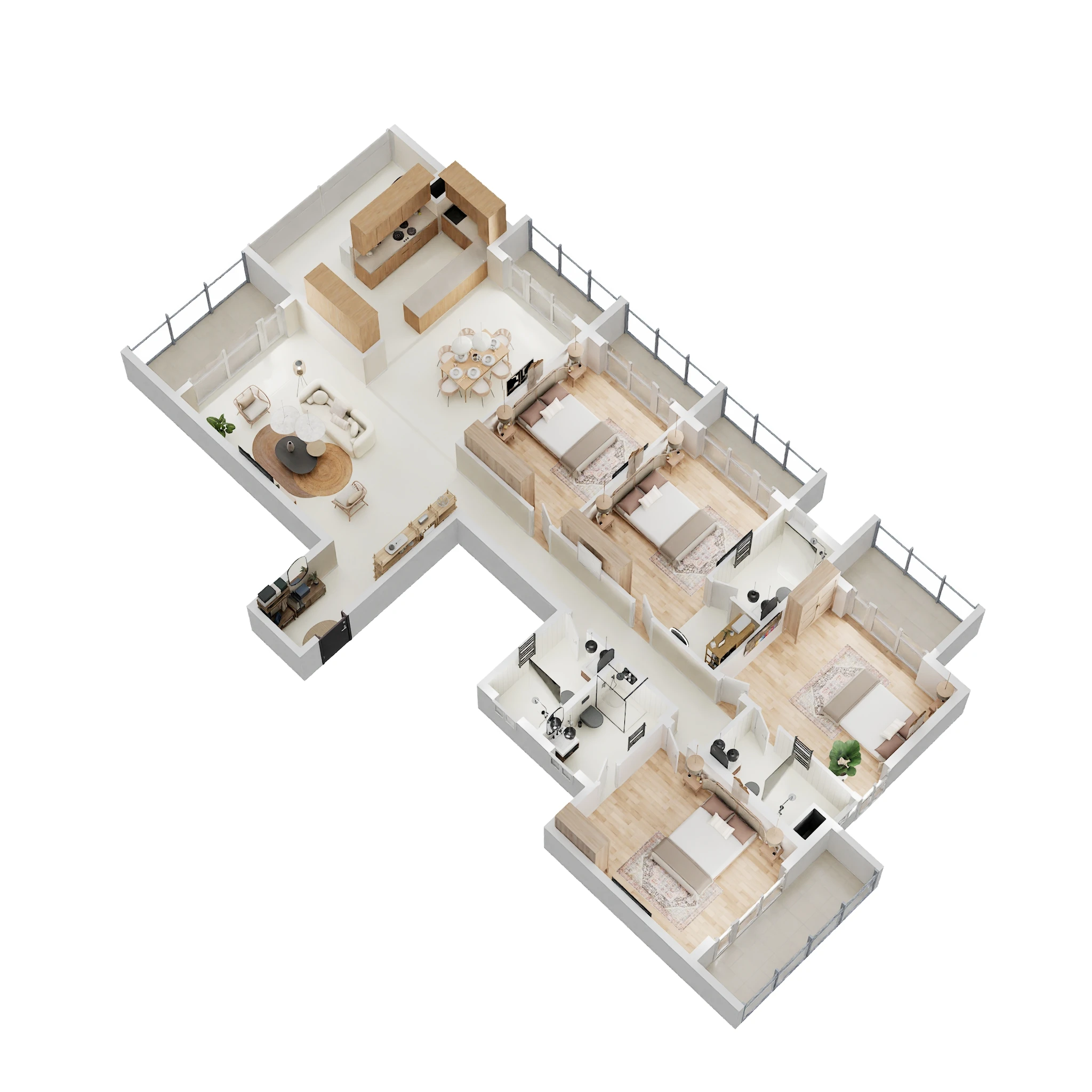 4 BHK 2500 Sq. Ft. Apartment in Renaissance Srichakra