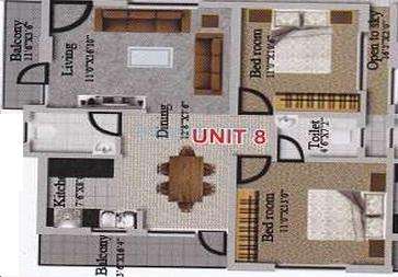 2 BHK 1010 Sq. Ft. Apartment in Revival Lakshya Homes