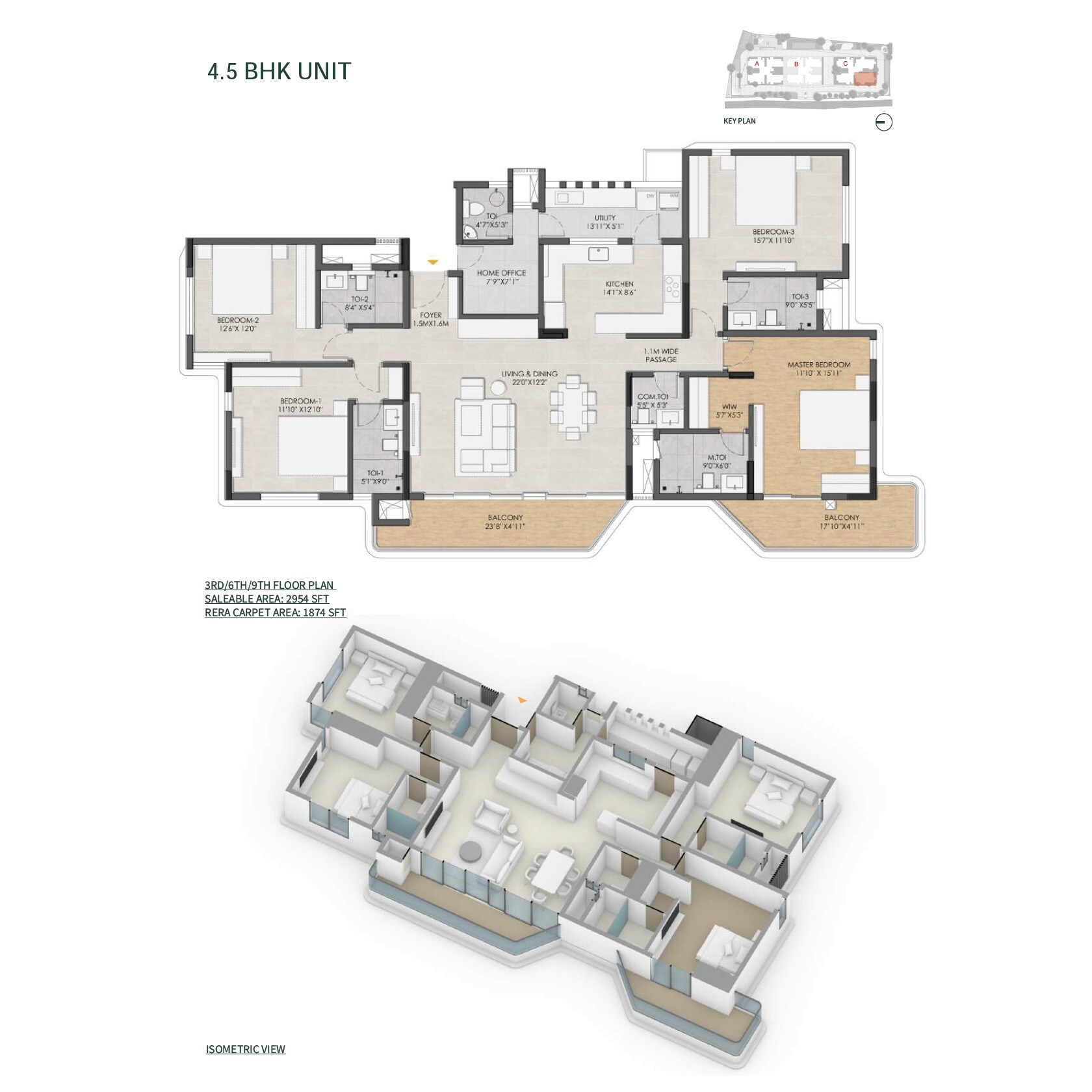 4 BHK 2954 Sq. Ft. Apartment