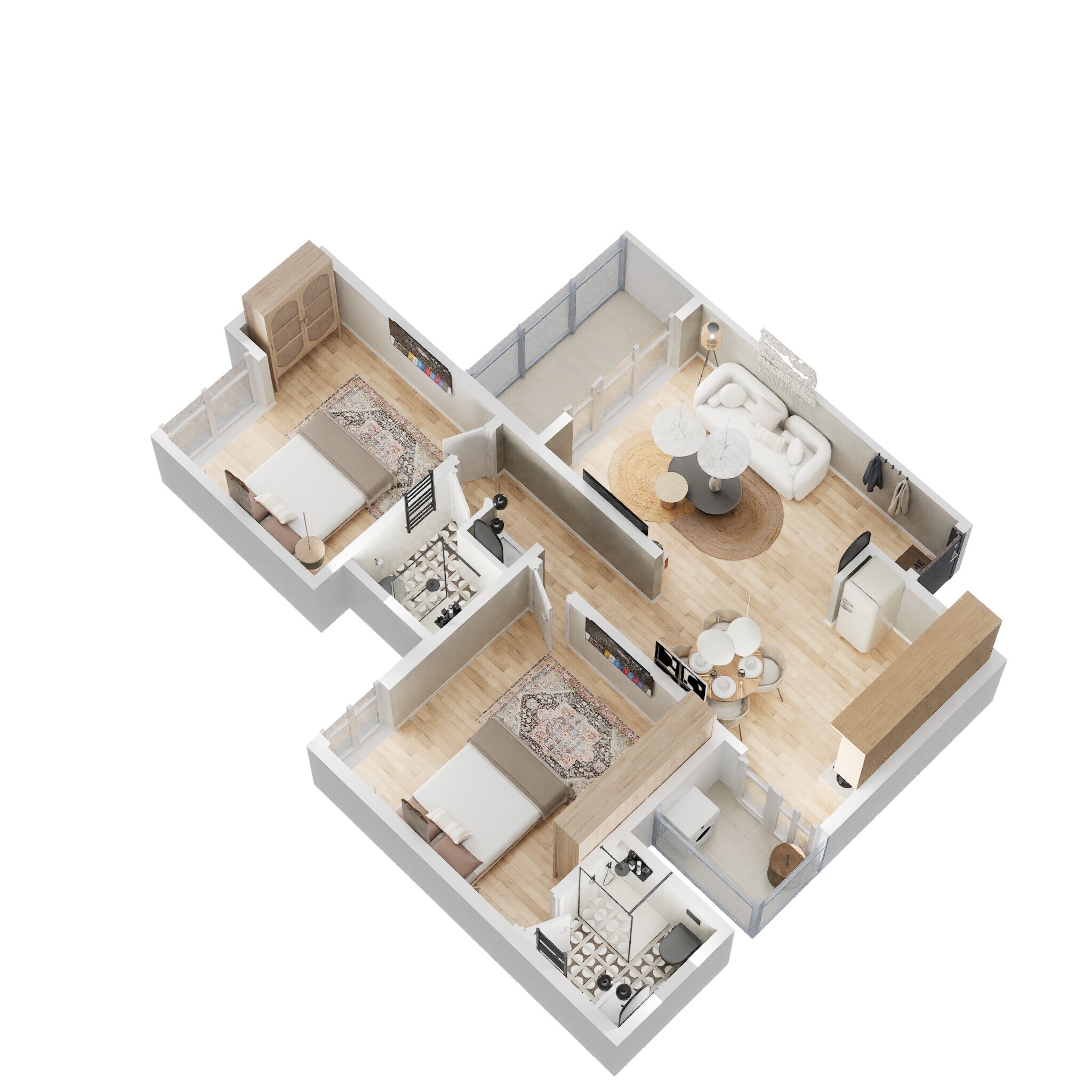 2 BHK 1130 Sq. Ft. Apartment