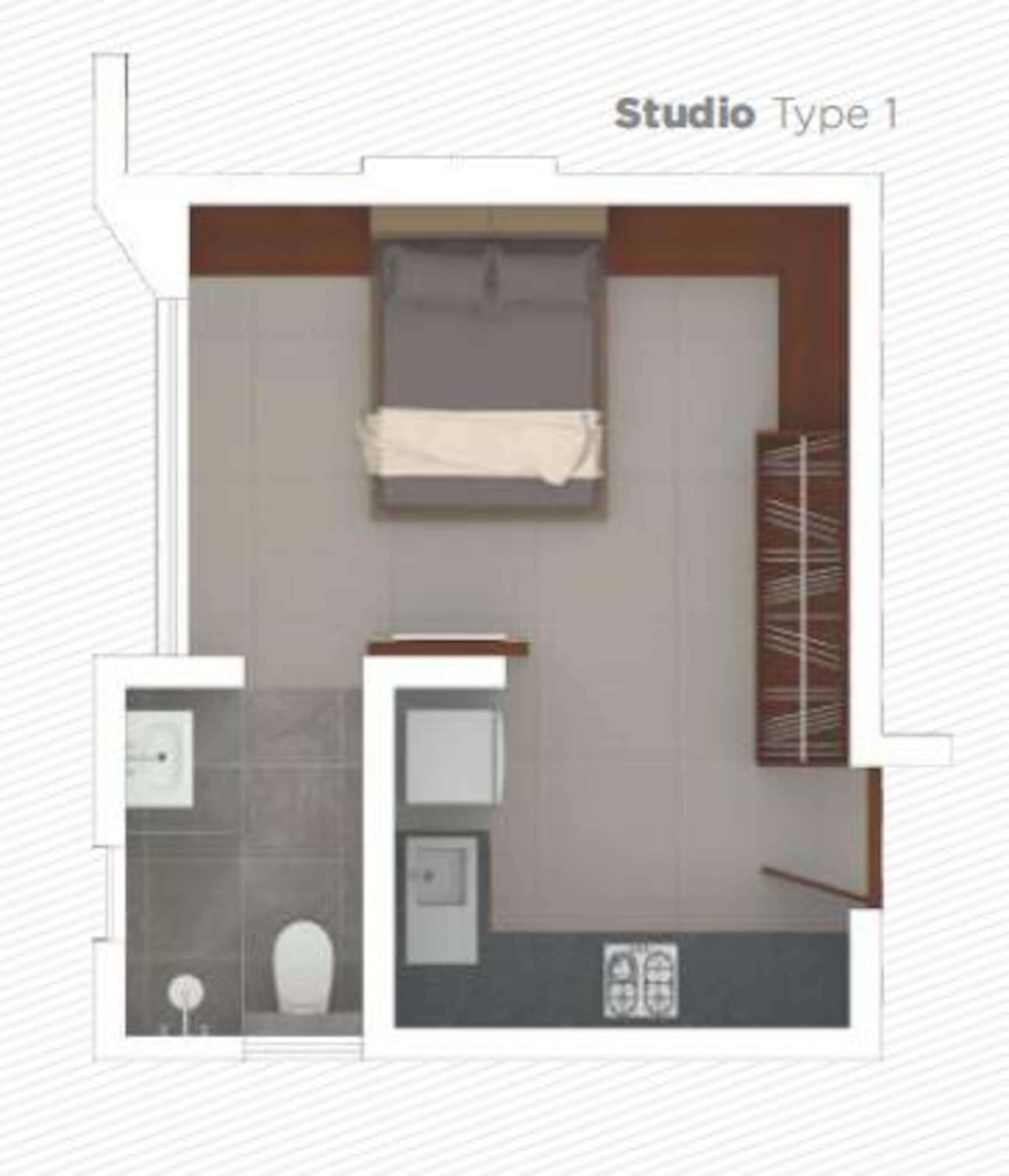 rohan iksha studio 205sqft 1