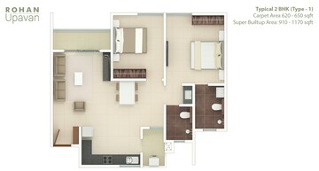  2 BHK Apartment at Rohan Upavan, Hennur – for Sale