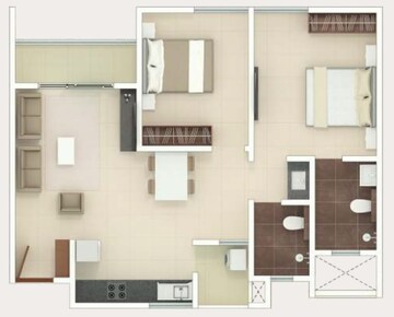  2 BHK Apartment at Rohan Upavan, Hennur – for Rent