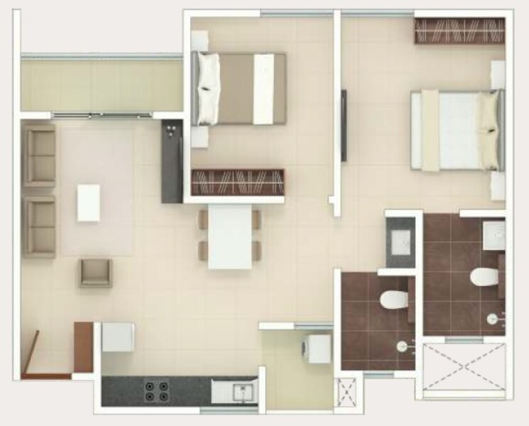 Other, rohan-upavan 2 Bedroom 1250 Sq.Ft. Apartment In Hennur Bangalore 8610850