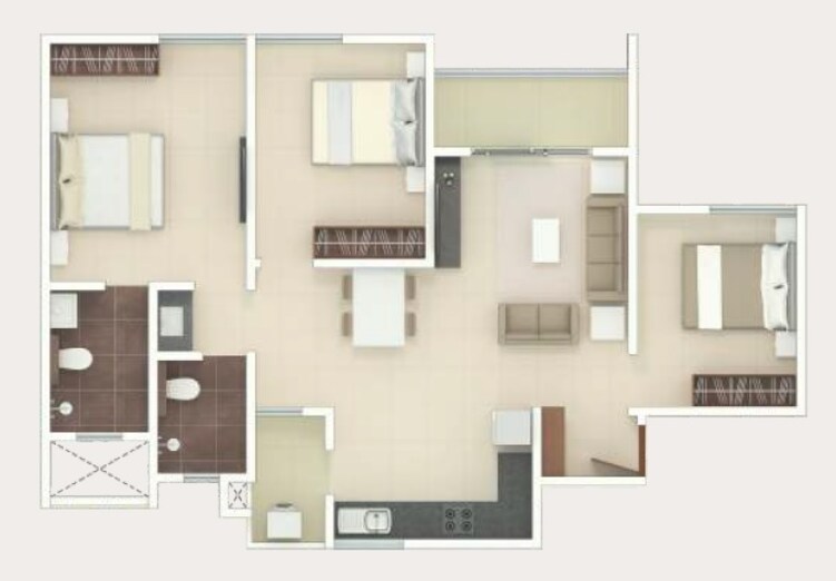 rohan upavan apartment 3bhk 900sqft 1