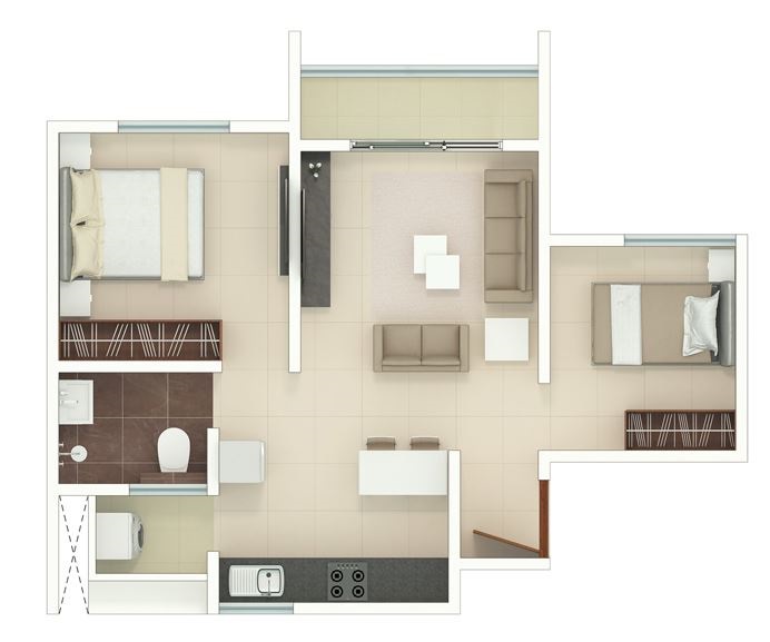 rohan upavan phase 2 apartment 1bhk st 470sqft11