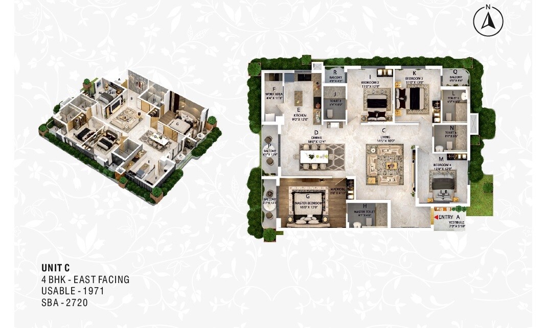 4 BHK 2720 Sq. Ft. Apartment