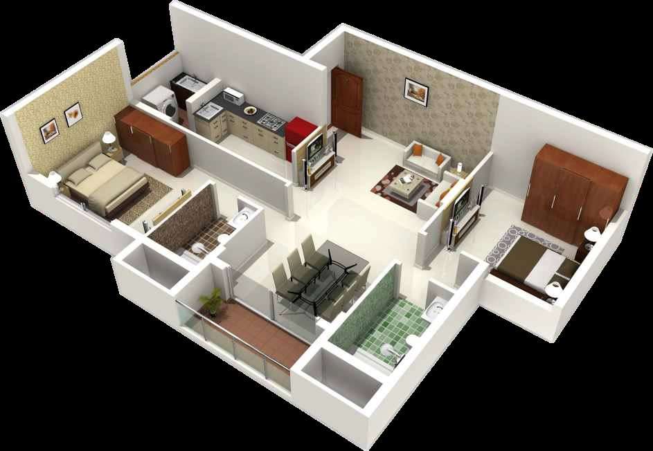 2 BHK 1175 Sq. Ft. Apartment in S And G Luxuria