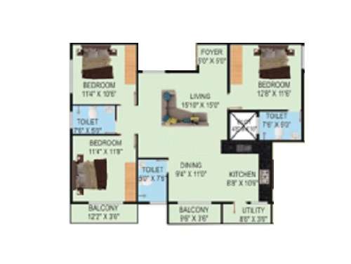 s and s trillium apartments apartment 3 bhk 1300sqft 20235010145009
