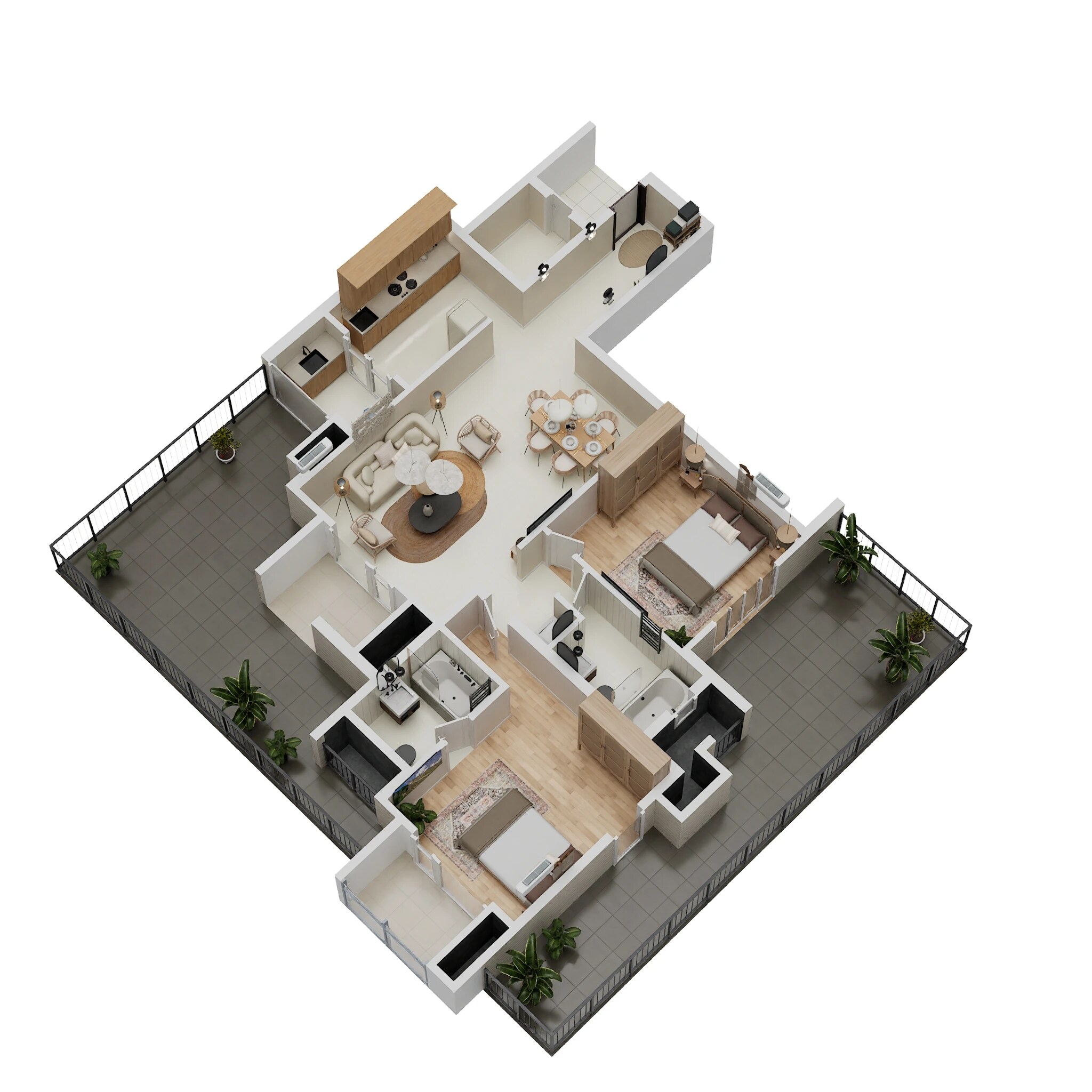 Floor plan of 2 BHK 1456 Sq. Ft. Apartment in S Balan Meenakshi Vrindavan, Bangalore