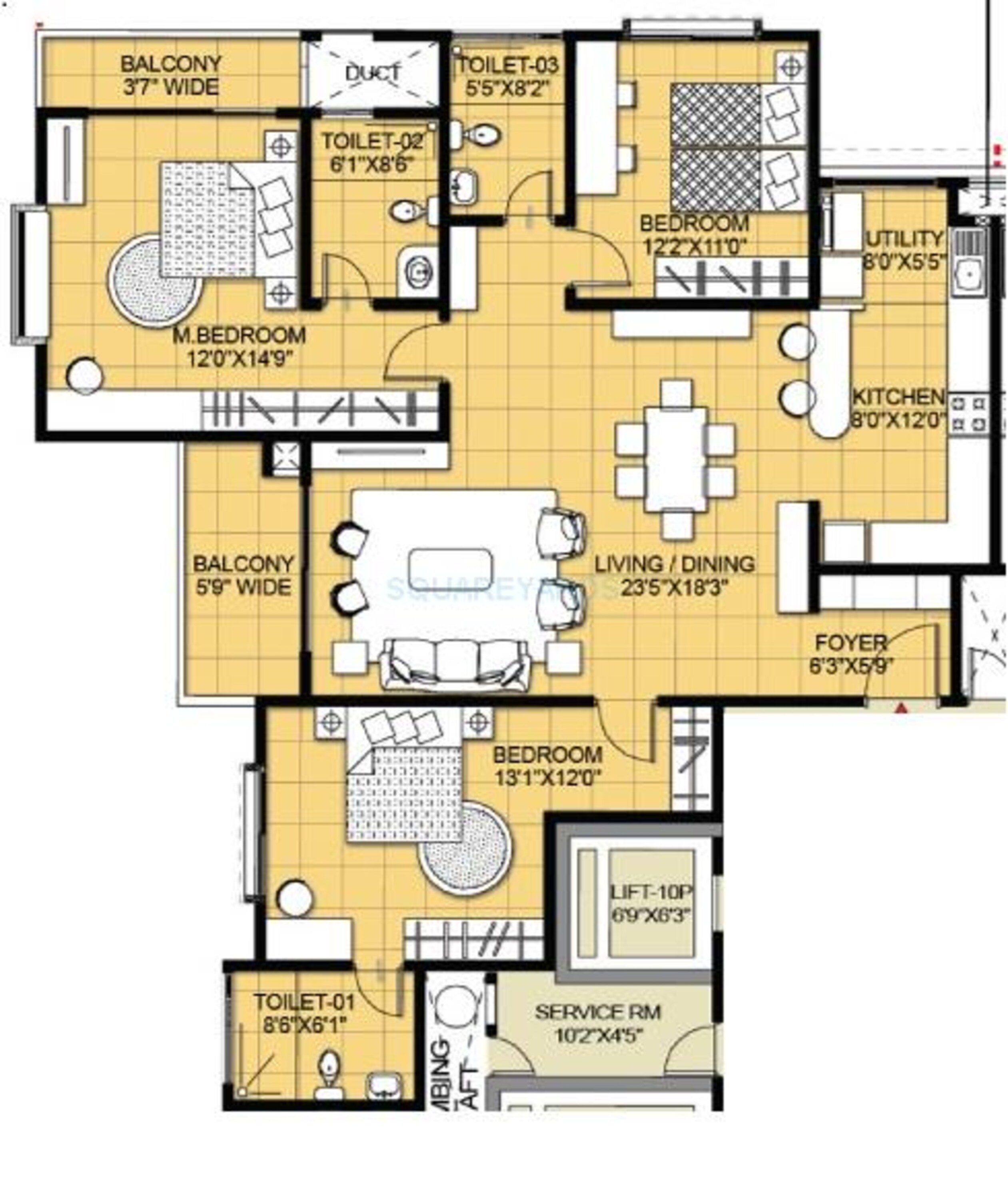 salarpuria greenage phase ii apartment 3bhk 1872sqft1