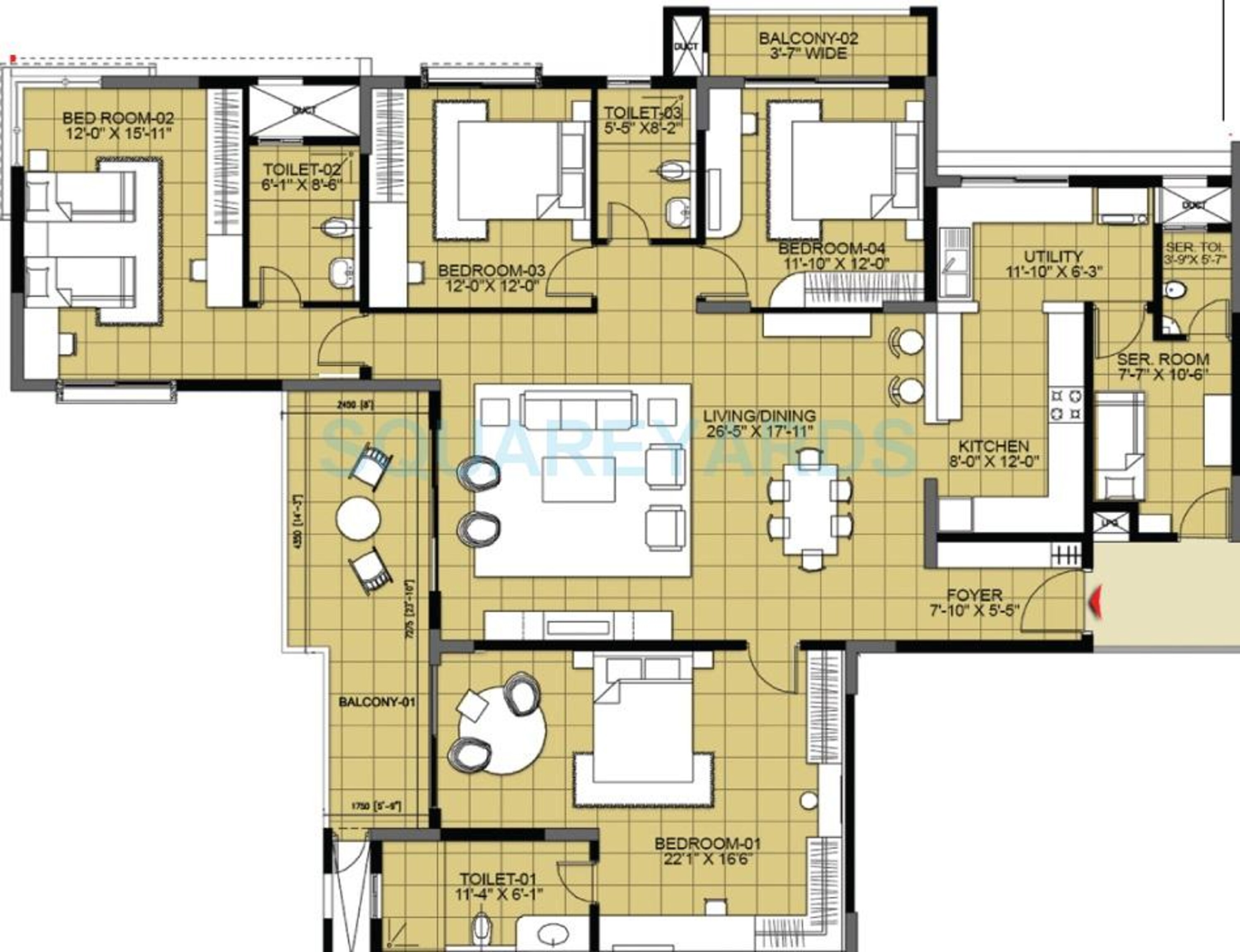 salarpuria greenage phase ii apartment 4bhk 2870sqft1