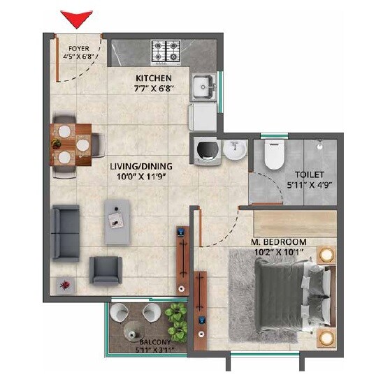  1 BHK Apartment at Salarpuria Sattva Bliss, Budigere Cross – for Sale