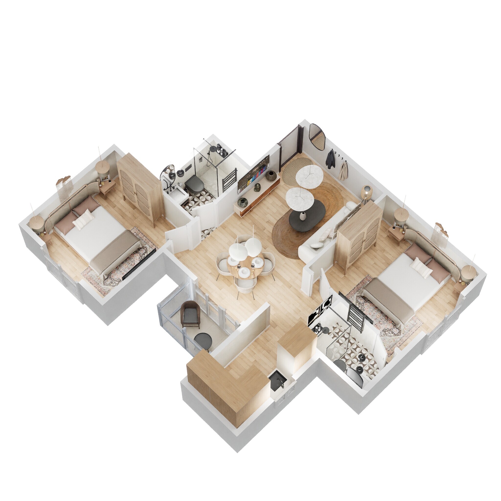 2 BHK 880 Sq. Ft. Apartment