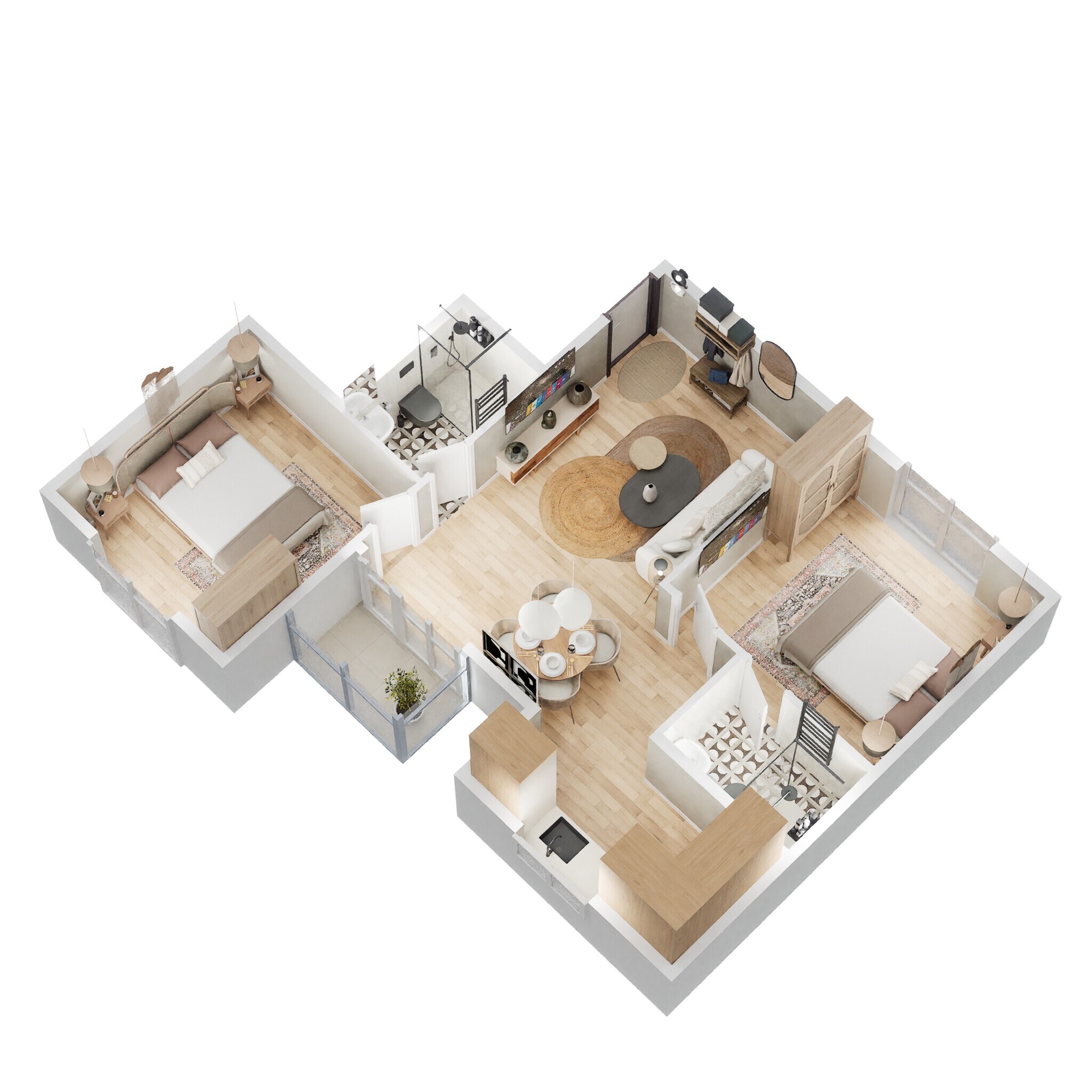 2 BHK 894 Sq. Ft. Apartment