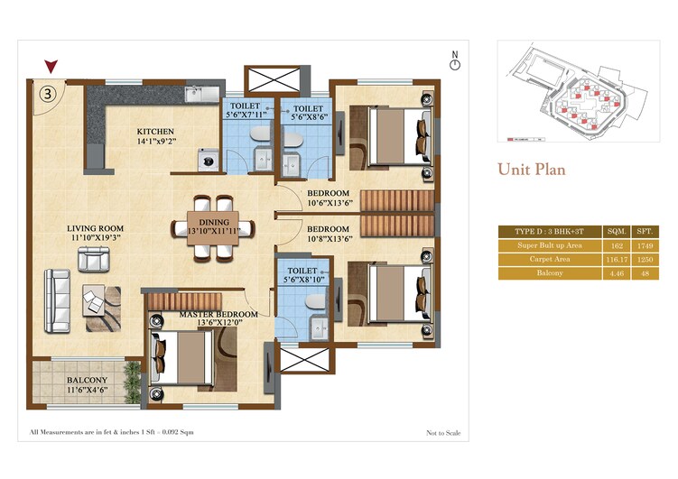 salarpuria sattva divinity apartment 3bhk 1250sqft141