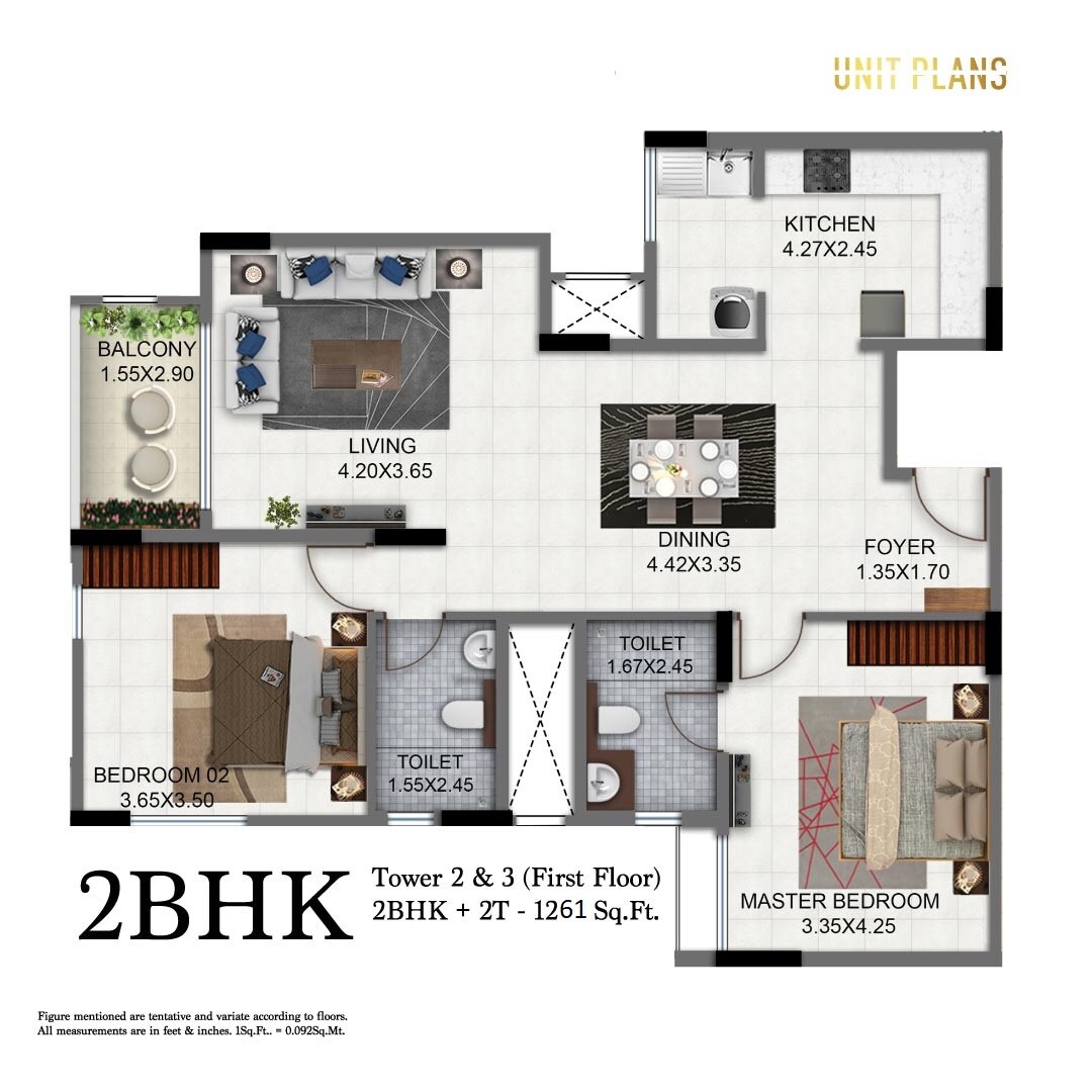 2 BHK Apartment at Salarpuria Sattva Exotic, Bagalur rd – for Rent