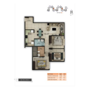  3 BHK Apartment at Salarpuria Sattva Misty Charm, Kanakapura Road – for Rent