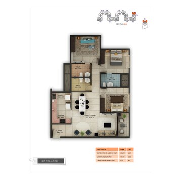  3 BHK Apartment at Salarpuria Sattva Misty Charm, Kanakapura Road – for Rent