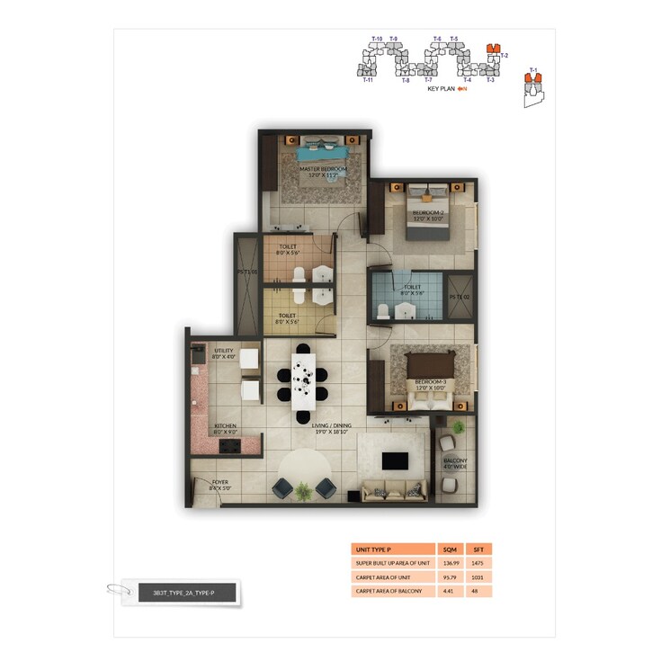Other, salarpuria-sattva-misty-charm 3 Bedroom 1475 Sq.Ft. Apartment In Kanakapura Road Bangalore 9015609