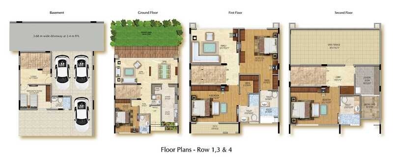 Floor plan of 4 BHK 3564 Sq. Ft. Apartment in Salarpuria Sattva Northland, Bangalore