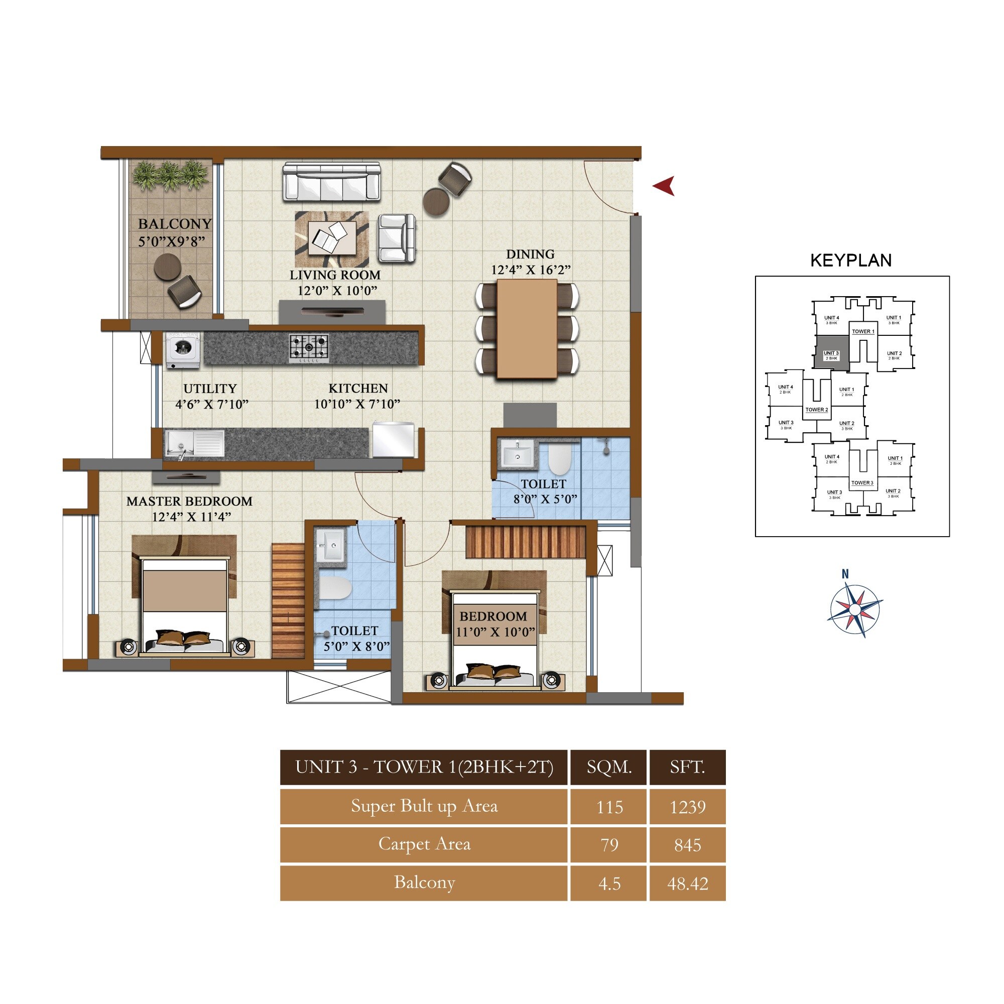 Other, salarpuria-sattva-opus 2 Bedroom 1239 Sq.Ft. Apartment In Tumkur Road Bangalore 8941787