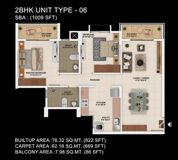  2 BHK Apartment at Salarpuria Sattva Park Cubix, Devanahalli – for Sale