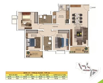  3 BHK Apartment at Salarpuria Sattva Park Cubix, Devanahalli – for Sale