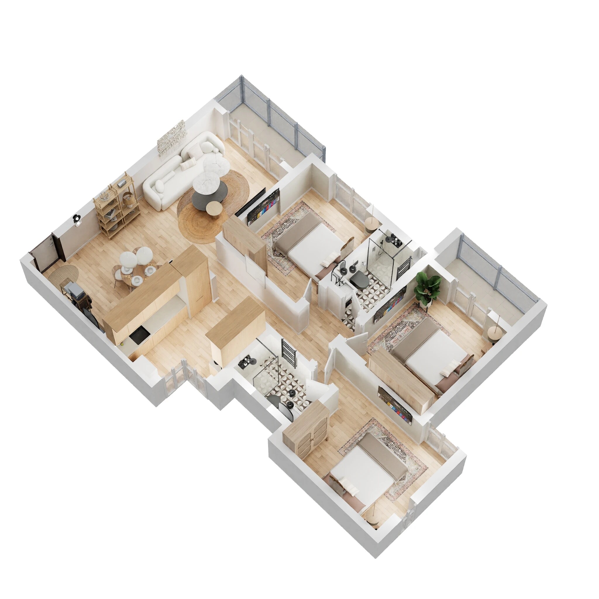 3 BHK 1282 Sq. Ft. Apartment