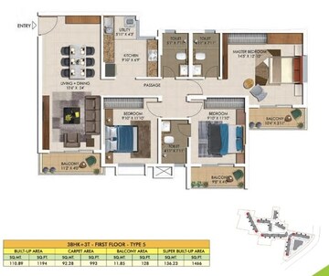  3 BHK Apartment at Salarpuria Sattva Park Cubix, Devanahalli – for Sale