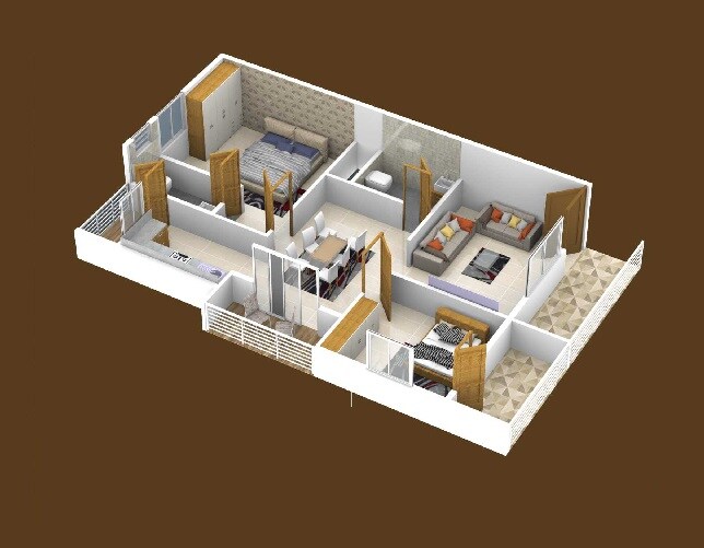 2 BHK 984 Sq. Ft. Apartment