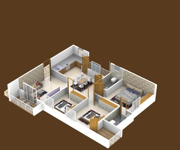 3 BHK 1428 Sq. Ft. Apartment