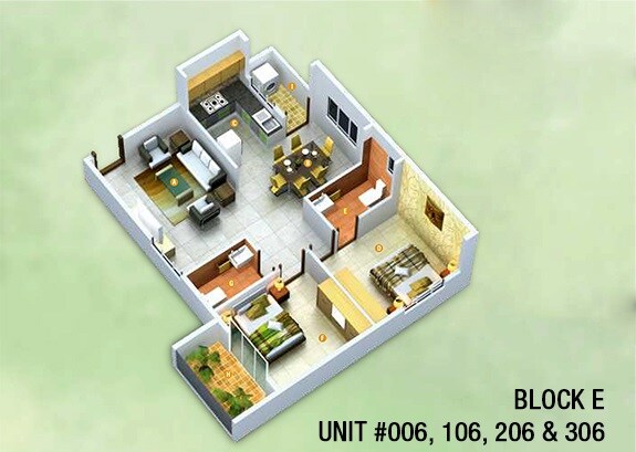 2 BHK 1025 Sq. Ft. Apartment