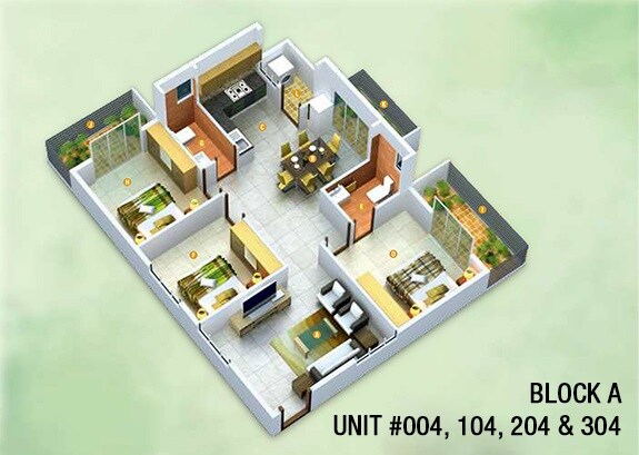 3 BHK 1340 Sq. Ft. Apartment