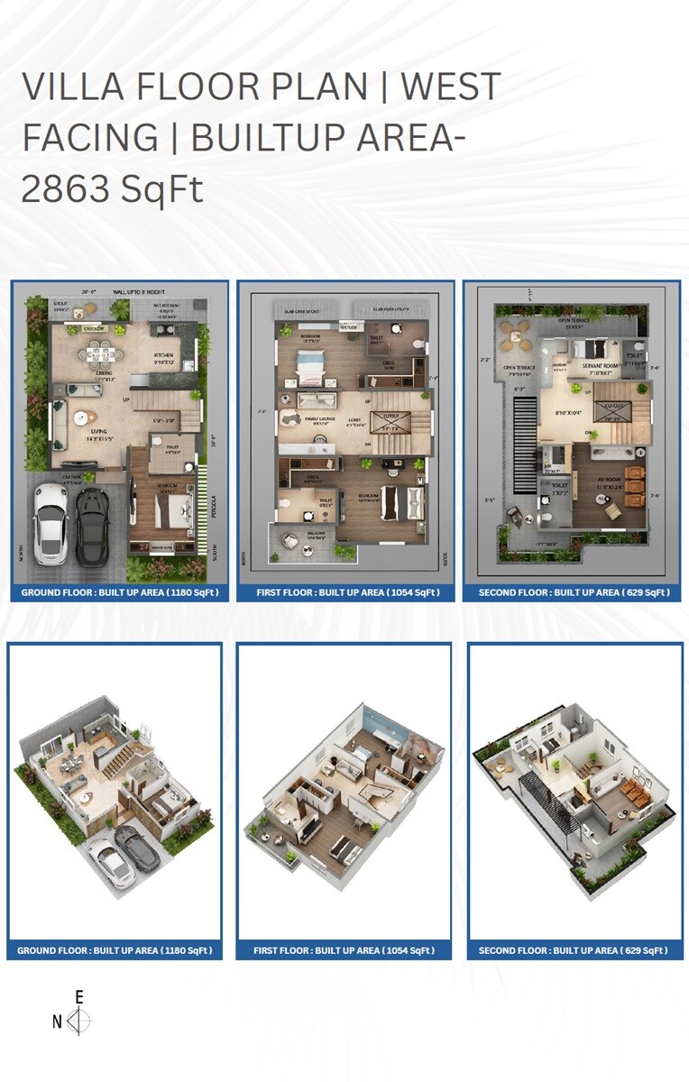Floor plan of 4 BHK 2863 Sq. Ft. Villa in Saritha Santorini, Bangalore
