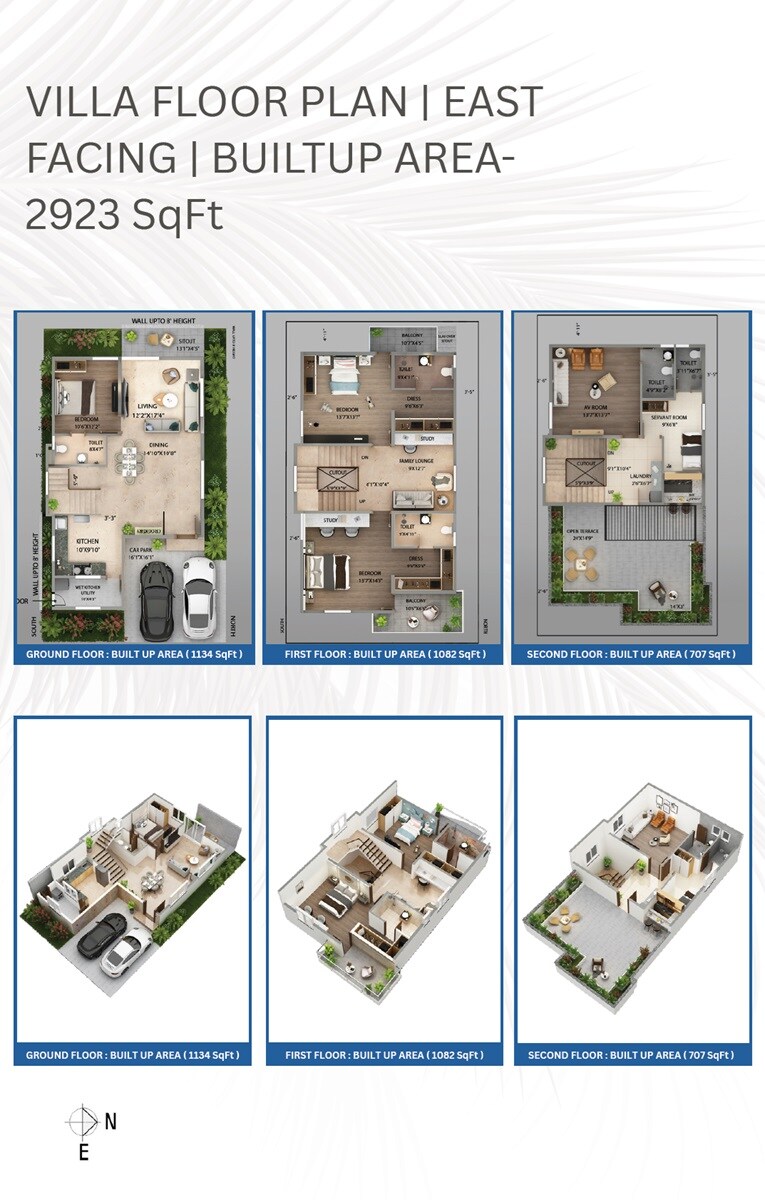 Floor plan of 4 BHK 2923 Sq. Ft. Villa in Saritha Santorini, Bangalore