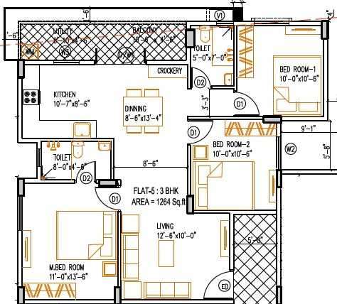 saritha splendor  apartment 3 bhk 1264sqft 20212708132719