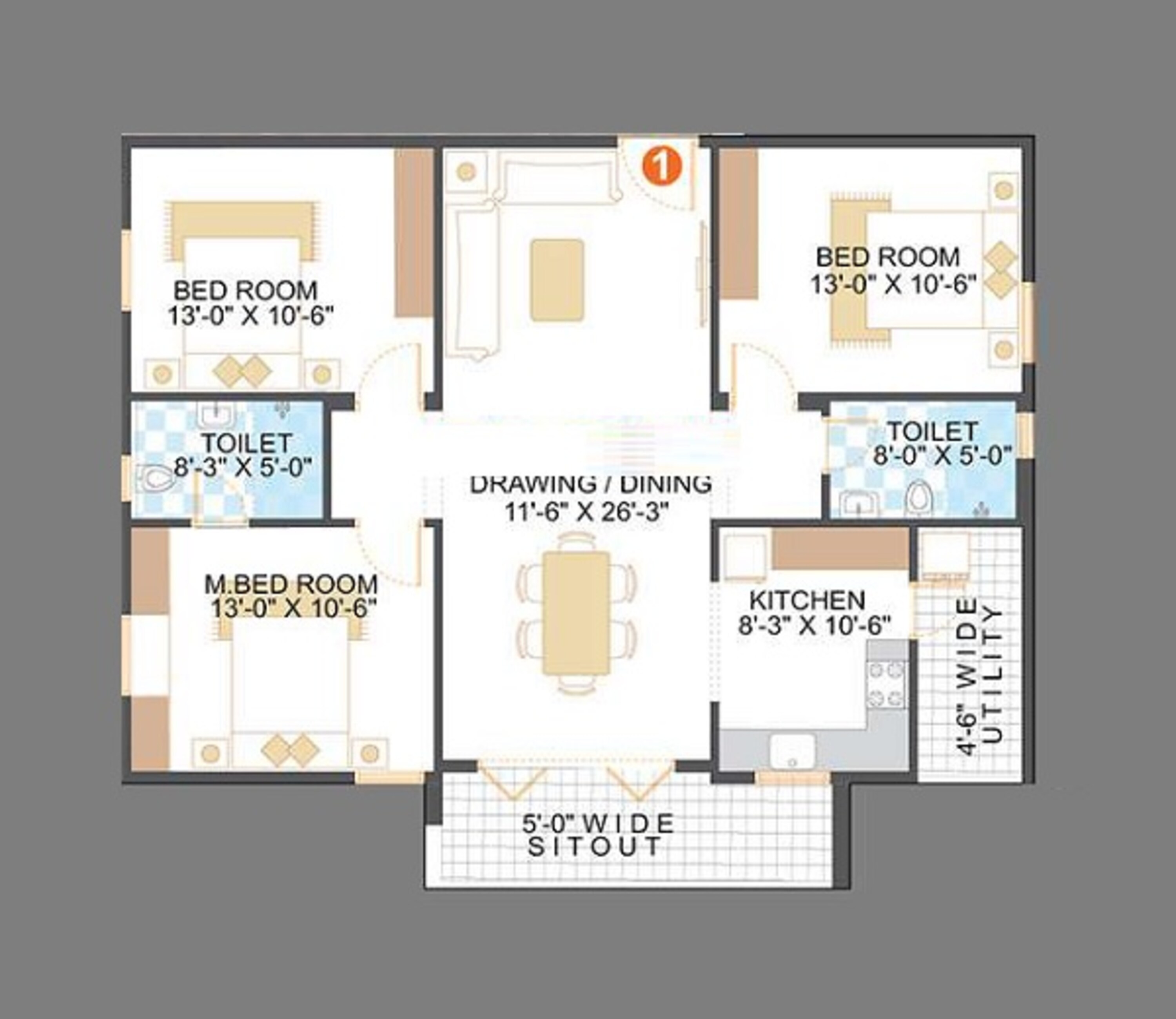 saroj blue bell apartment 3 bhk 1385sqft 20235216165231