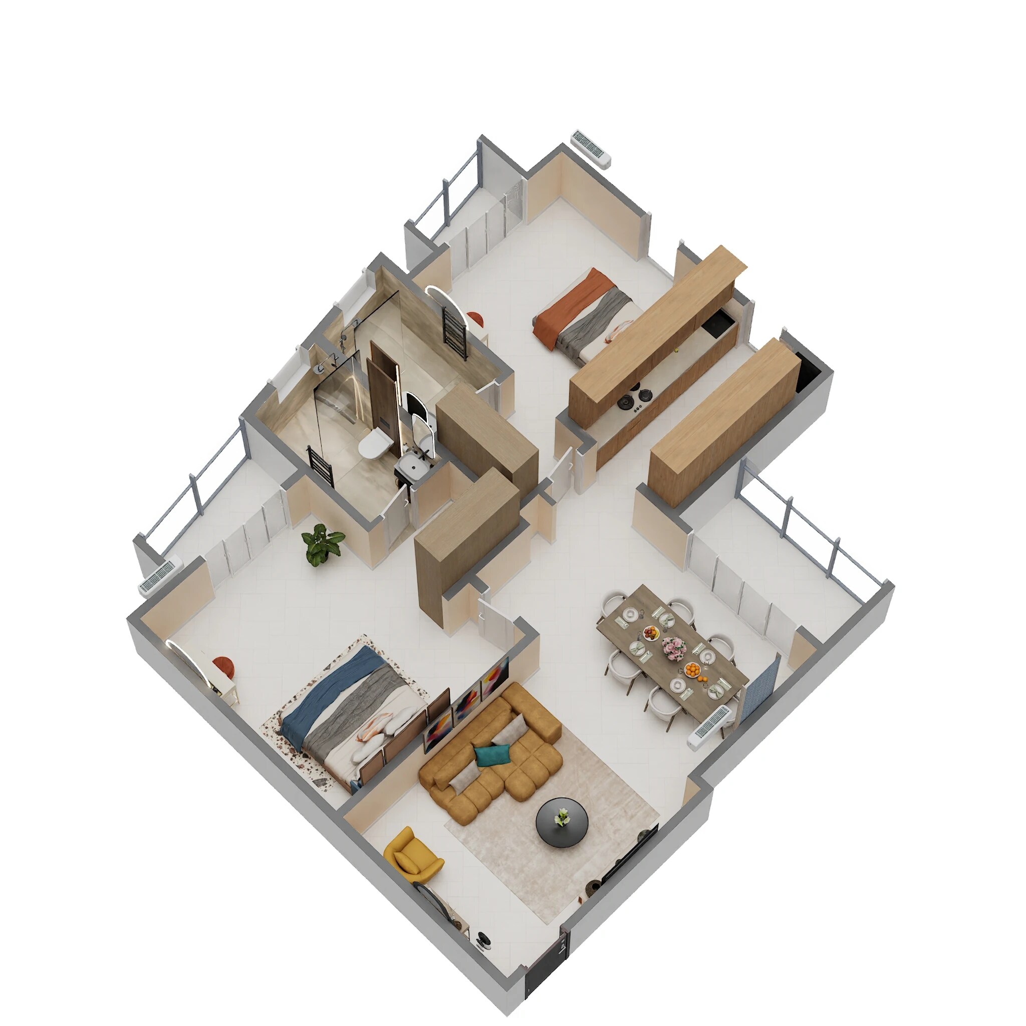 3 BHK 2117 Sq. Ft. Apartment