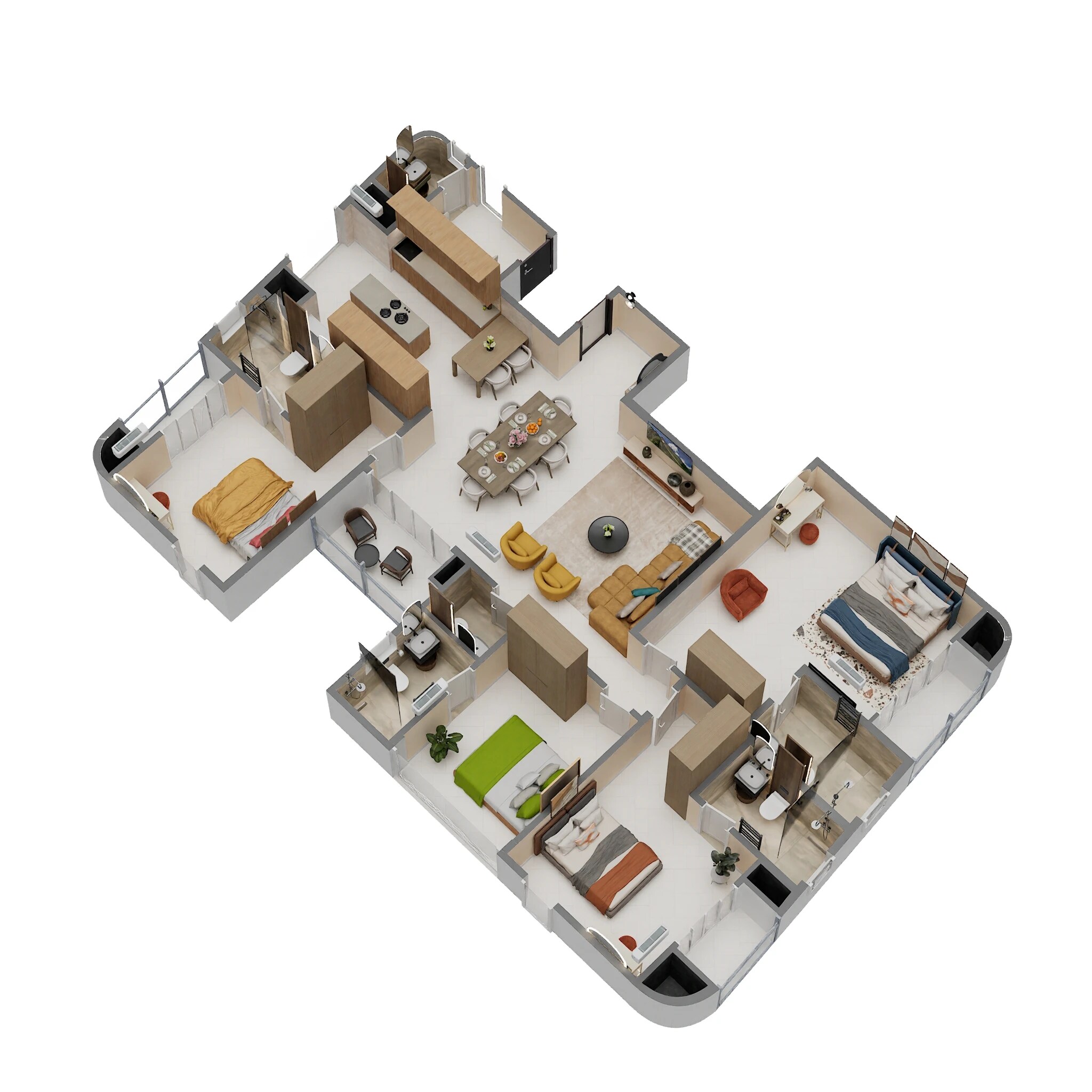 4 BHK 2944 Sq. Ft. Apartment