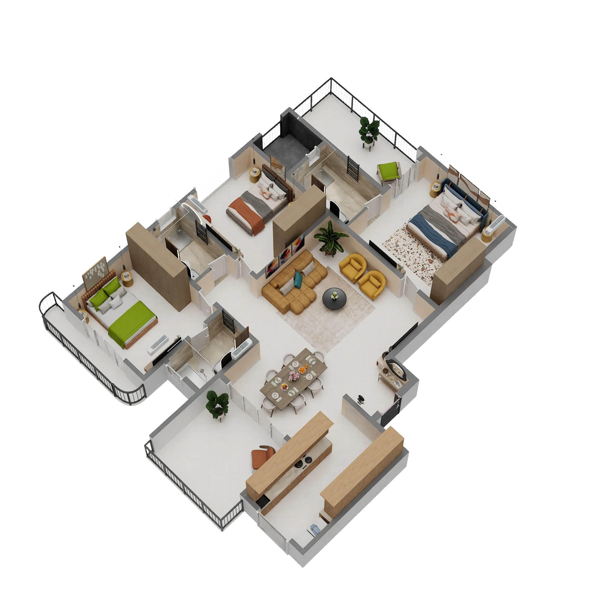 3 BHK 1881 Sq. Ft. Apartment