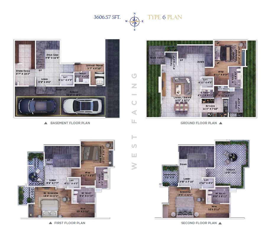 4 BHK 3607 Sq. Ft. Row House in Sattva Springs