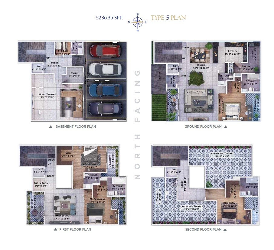 4 BHK 5236 Sq. Ft. Row House