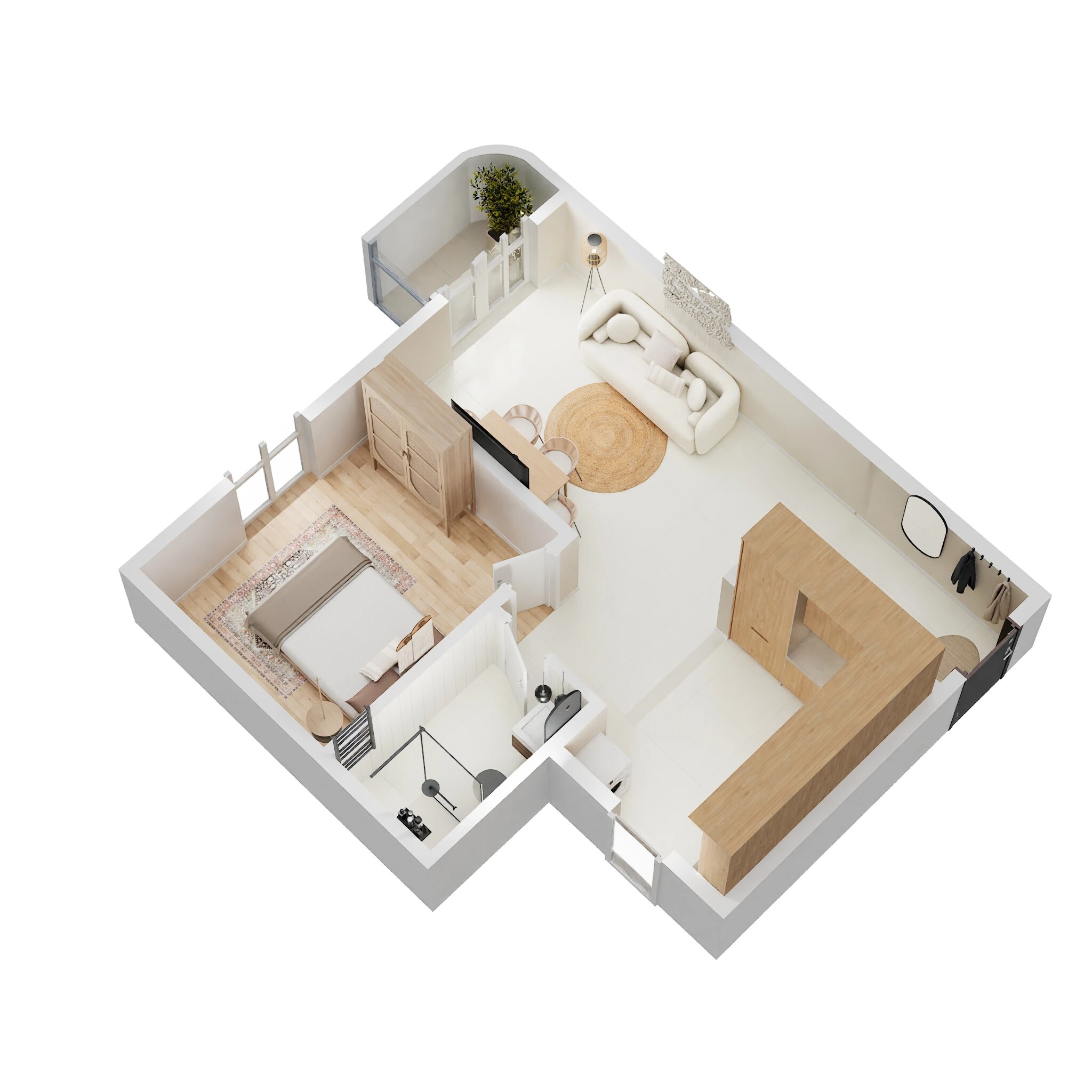 1 BHK 731 Sq. Ft. Apartment