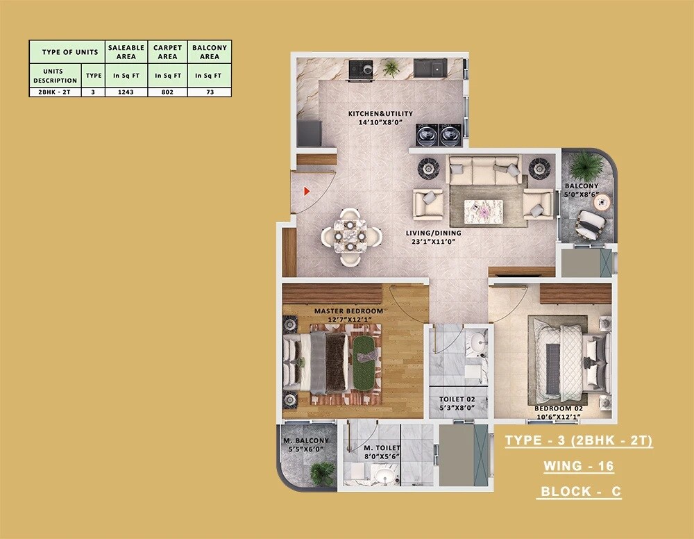 Other, sattva-vasanta-skye 2 Bedroom 1243 Sq.Ft. Apartment In Devanahalli Bangalore 8987030